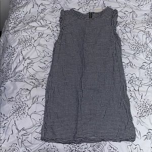 black & white checkered dress